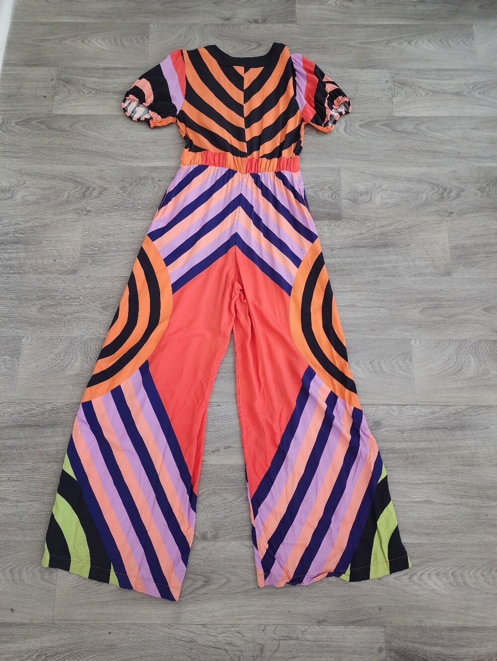 Farm Rio Deep V Wide Leg Jumpsuit Size XSZ - Picture 11 of 11